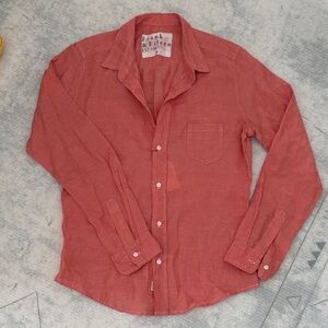 Frank & Eileen Dusty Coral Button-Down Linen Shirt